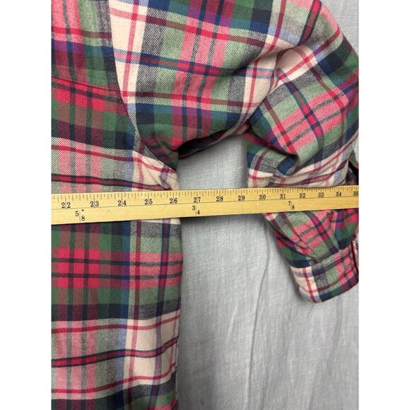 Women’s The Great + Eddie Bauer Flannel Goose Down Coat Plaid size Large EUC - Picture 6 of 9